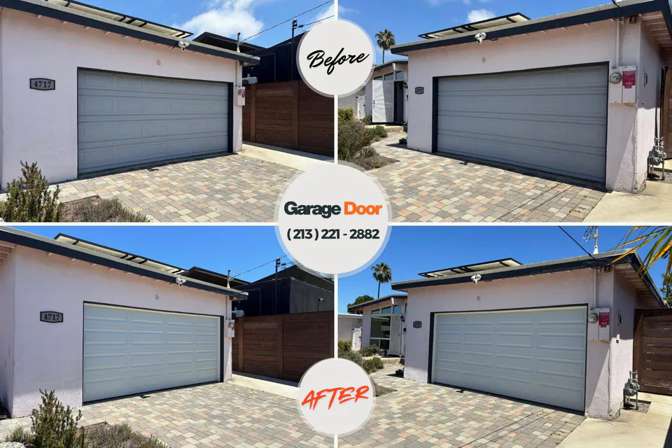 Before and after: garage door opener repair Colfax, LA